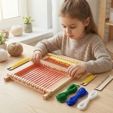 Wooden Weaving Loom Kit Detachable Weaving Loom DIY Multi-Craft for Beginner Kid