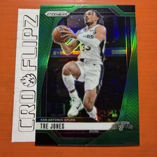 Tre Jones 2024-25 Panini Prizm Green Color Match #61 Spurs