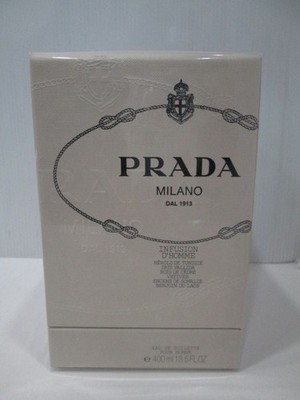 PRADA INFUSION D'HOMME Herren Parfum Eau De Toilette 400ml Splash + Sprühflasche