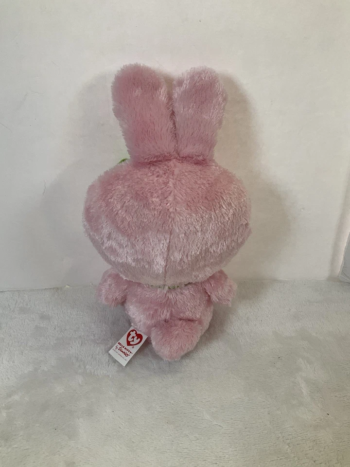 TY Beanie Babies Bebé Hello Kitty Peluche en Conejo Rosa Conejito de Pascua Disfraz 8" Foto 3 de 4