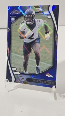  2021 Absolute Patrick Surtain II RC TRUE BLUE DIAMONDS ROOKIE NUMBERED 8/99! 