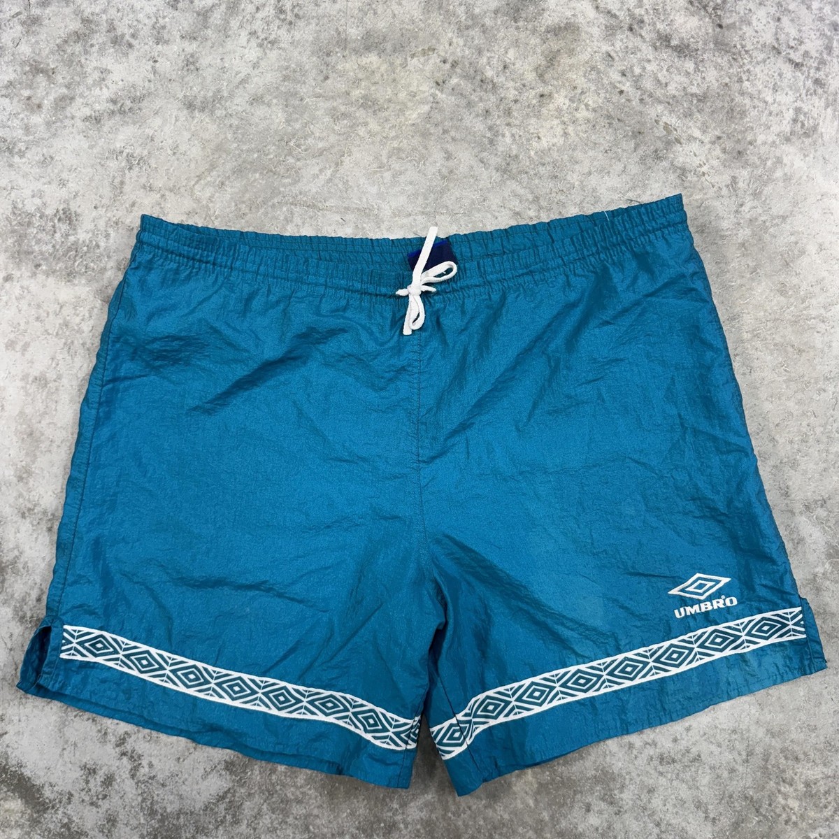 Vintage Umbro Shorts Mens Large Blue Swim Trunks Made in USA