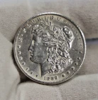 1889 US Morgan Silver Dollar $1 AU (Cleaned)