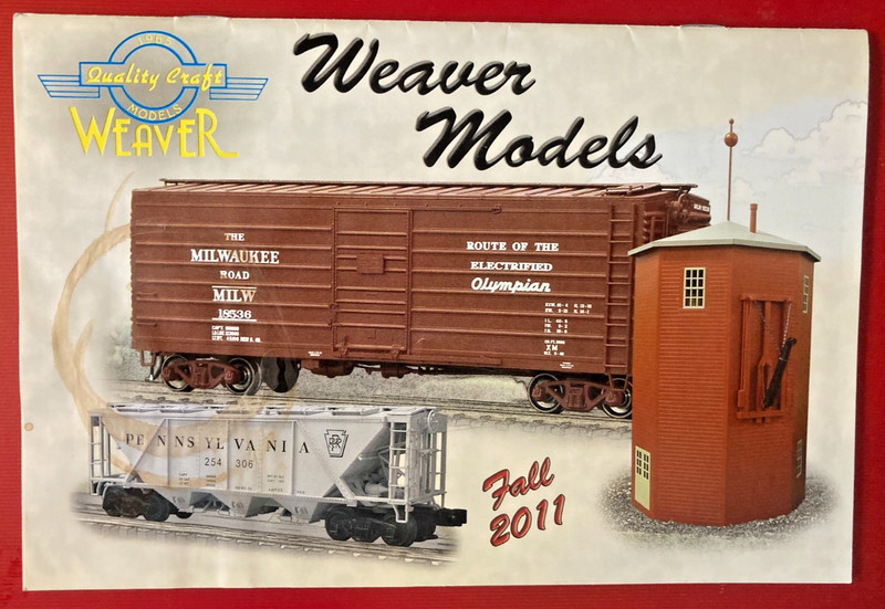 Model Railroad Price Guide from "Weaver Models" Northumberland, PA * Fall 2011