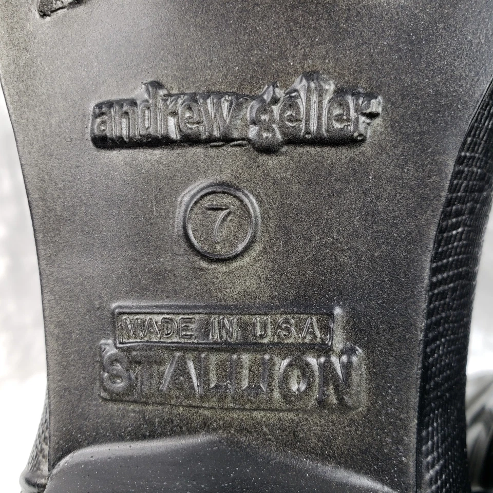 Botas vaqueras Andrew Geller Western de goma para mujer negras talla 7 forradas Sherpa EE. UU. de colección Foto 2 de 4