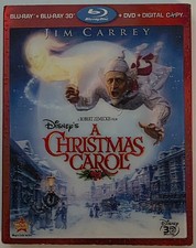 A CHRISTMAS CAROL BLU RAY 3D/2D DVD 4 DISCS + OOP LENTICULAR SLIPCOVER SLEEVE