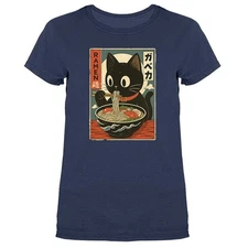 Cat Ramen Noodle Japanese Anime Manga Kawaii Cat Funny Humorous Women's  T-shirt