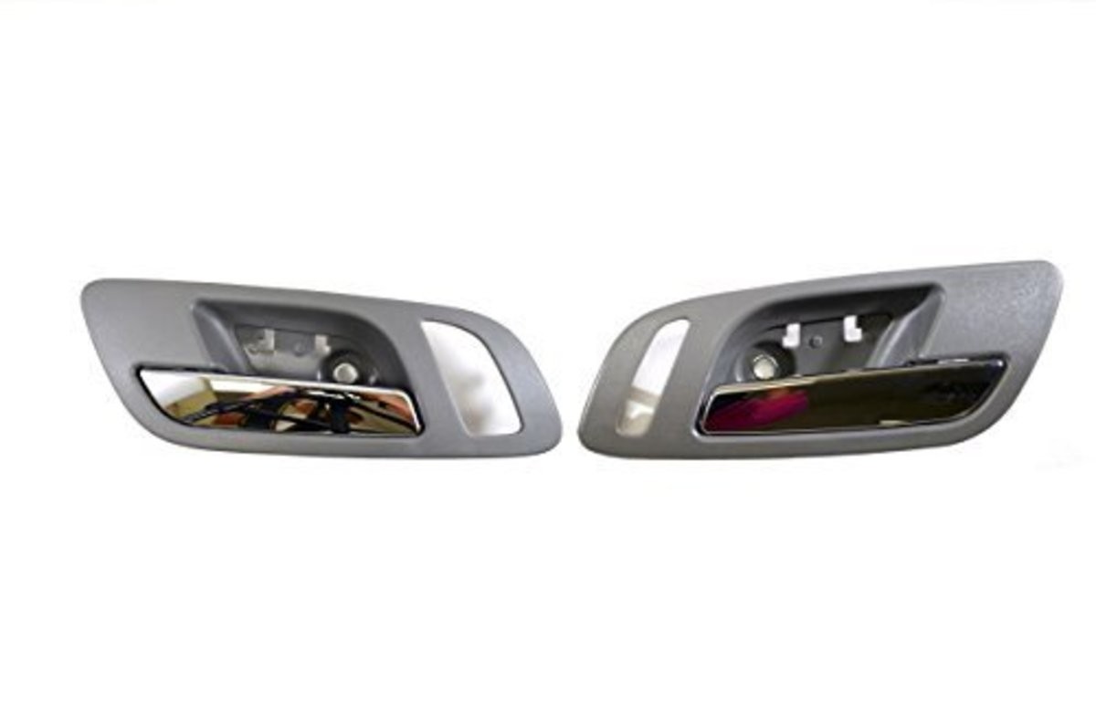 fits 2007 to 2013 Silverado 1500 Interior Door Handle Chrome Gray LH and RH