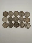 15 X 1 Roosevelt Dime 90% Silver Various Years Ranging From ( 1946-1964) Lot