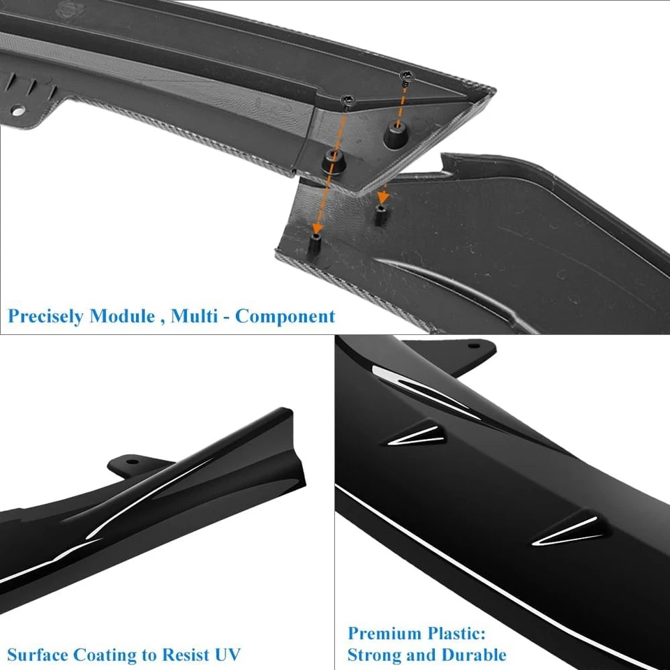 Alerón labial parachoques delantero compatible con Toyota SE XSE 2020-2025, negro brillante  Foto 3 de 4