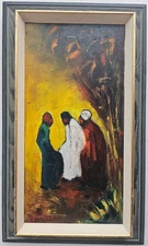 No.:1068 expressionism oil painting artwork painting oil painting city people