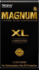 Lubricated Magnum Condoms XL Large Size - 12 Count