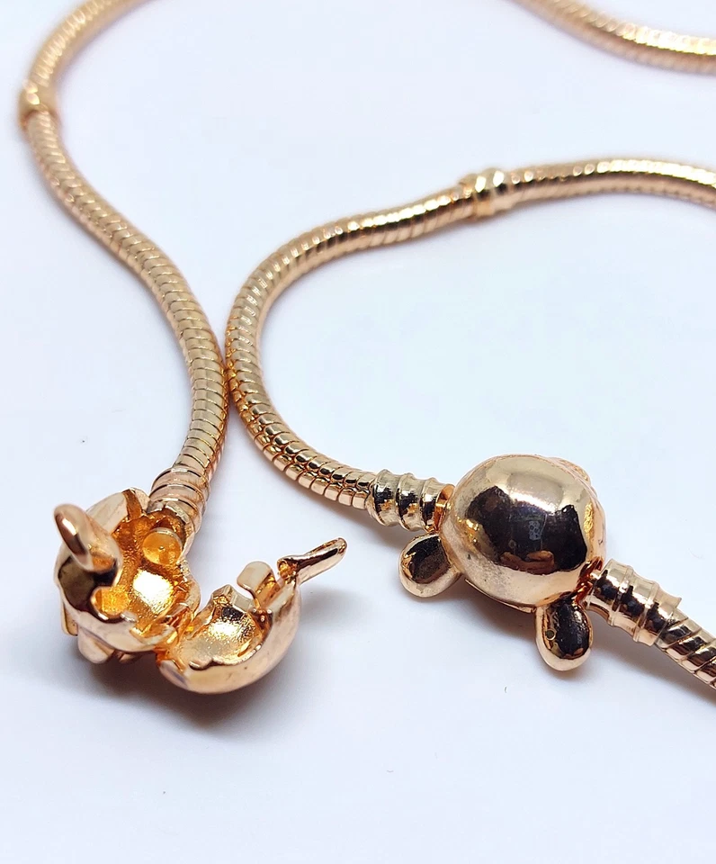 Armband rosé Schlangenarmband 18cm, 19cm, 20cm, 21cm Leopard Strass - Bild 4 von 4