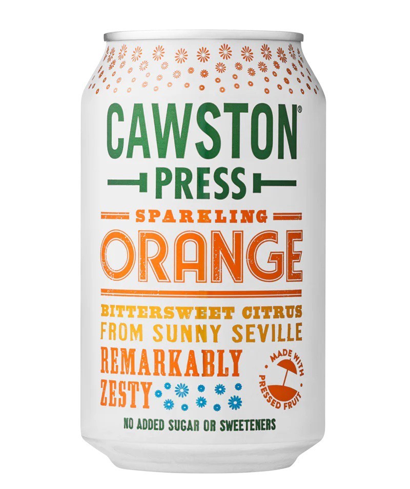 Cawston Press Sparkling Seville Orange Cans 330ml- Pack of 3