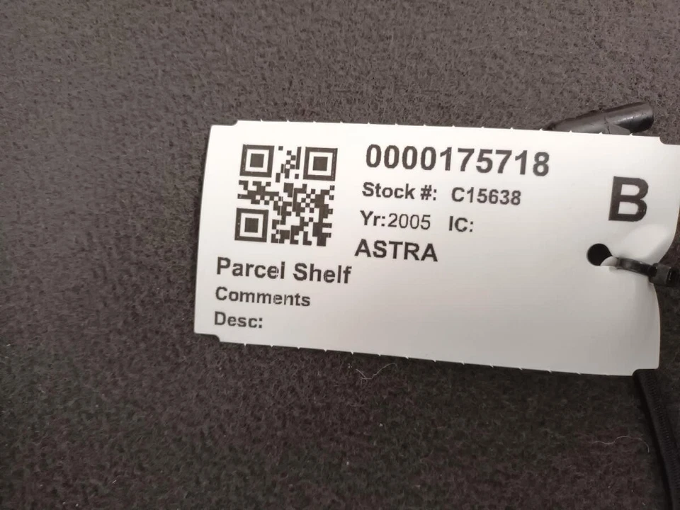 VAUXHALL ASTRA MK4 (G) 1998-2005 PARCEL SHELF HATCHBACK 9121590 - Image 2 of 4