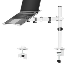 Upgravity White Laptop Desk Mount Vented Tray For Notebook Up To 17 Inch Fully