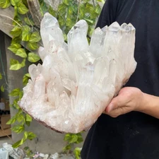 12.9LB Natural Clear white quartz crystal Point specimen mineral  healing