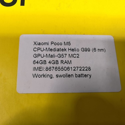 Xiaomi Poco M5 64GB 4GB RAM - Used, Minor Scratches, Original Box - Afbeelding 2 van 17