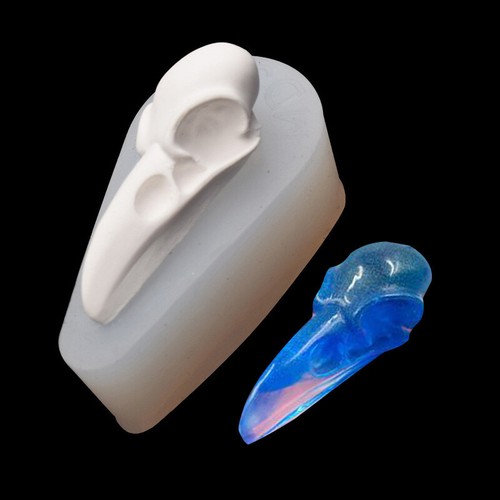 Halloween Silicone Raven Skull Bird Beak Mold Jewelry Making Reusable Mold ZF