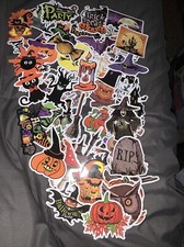 Halloween Pumpkin Skeleton Spooky Creepy Themed 50 PC Decal Stickers not Kids