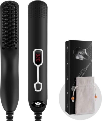 Professional Heated Beard Straightener Comb with 5 Temp Settings & LCD Display - Picture 3 of 9
