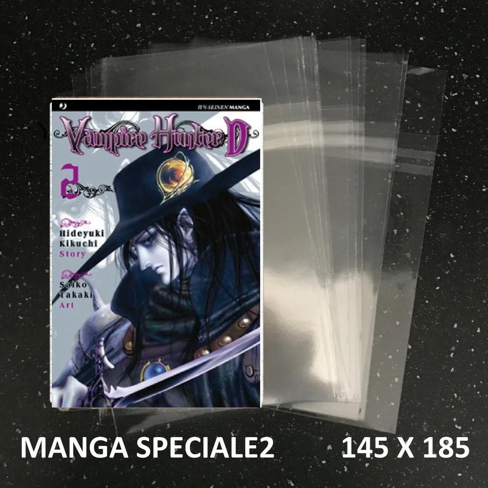 100 Buste in ppl per fumetti formato Manga Speciale 2 cm 14,5x18,5+4,5 60 My