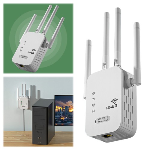 1200Mbps Wireless WiFi Repeater Dual-Band 2.4GHz/5GHz Enhancer (1200M EU Plug) - Afbeelding 10 van 12