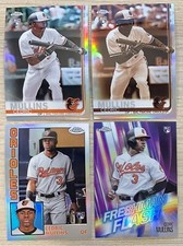 2019 Topps Chrome Cedric Mullins RC 4 Card ALL Refractor BUNDLE Base, Sepia, ‘84