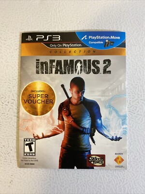 inFamous 2 (Sony PlayStation 3, 2011) Cardboard Sleeve Case Very Good
