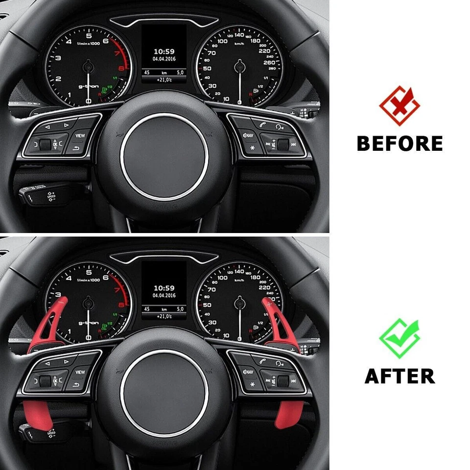 Accesorio de palanca de cambios para volante Audi Q3 Q5 Q7 A4 A3 A5 A7 S4 Foto 2 de 4