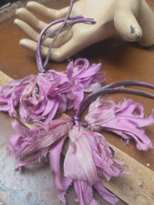 vintage millinery flowers plum silk 3pcs made in Japan