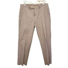 CHAPS Mens Size 34x30 Blue White Striped Dress Pants