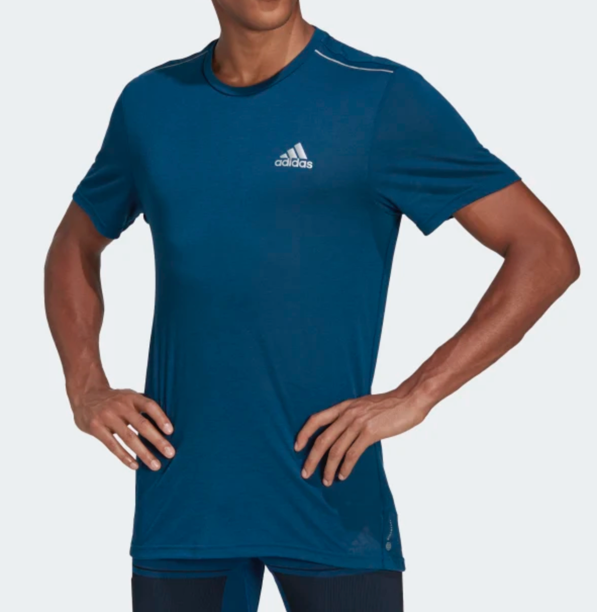 NWT Adidas HN3030 Men X-City Running Tee Shirt Legend Marine