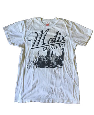 Matix T Shirt Large  Mens White Black Skateboard Brand