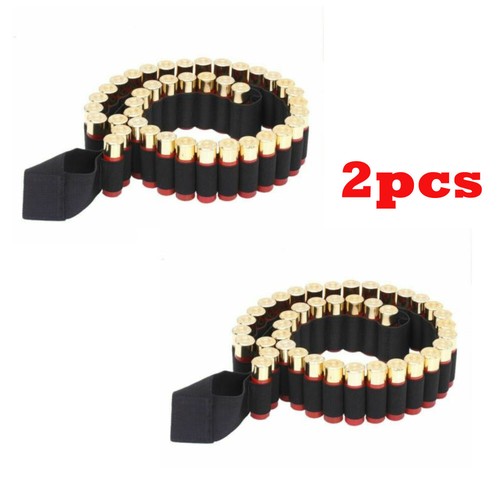 2PCS 56 Rounds Shotgun Shell 12/20GA Bandolier Belt Hunting Ammo Holder Sling - Afbeelding 1 van 12