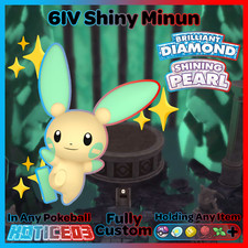 ✨ Shiny MINUN 6IV ✨ Pokemon Brilliant Diamond and Shining Pearl lv100 +EVs