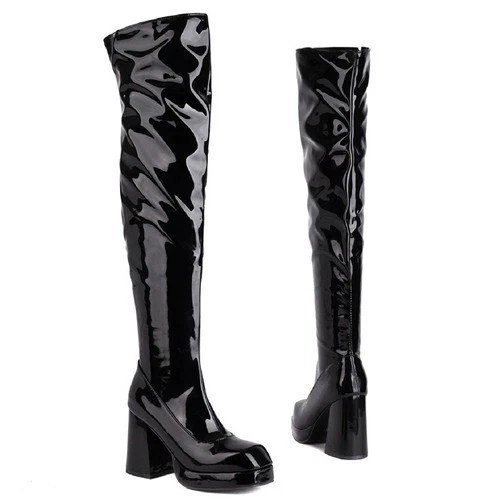 Overknee Stiefel Plateau Overknee-Stiefel Damen Sexy High Heels Schuhe Große Größe - Bild 7 von 25