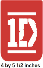 One Direction Red Logo Wall Decal 1D Vinyl Sticker Peel and Stick Art Room Decor