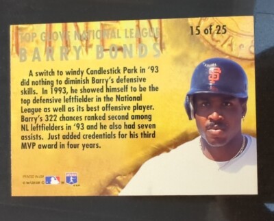 ⚾1994 Fleer Ultra Bary Bonds Award Winners NL Top Glove 15