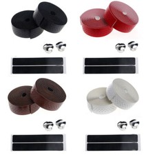 Self-Adhesive Leather Anti Slip Handlebar Tape Bar Grip Wrap Road Bike Bicycle