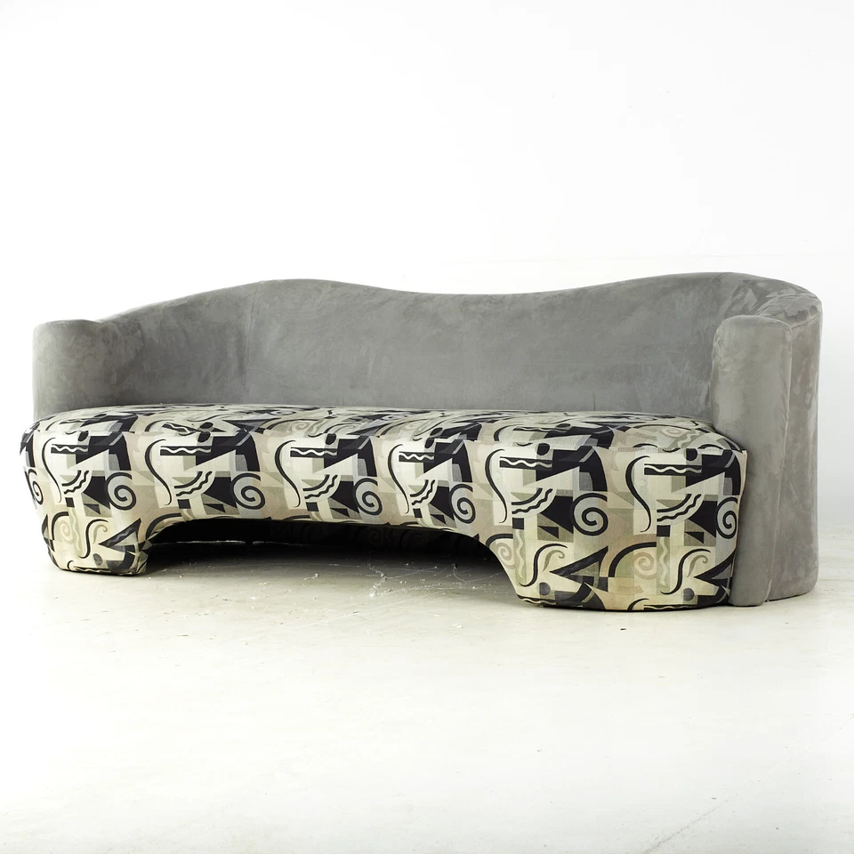 Sofá curvo escultural Vladimir Kagan estilo Weiman mediados de siglo Foto 3 de 4