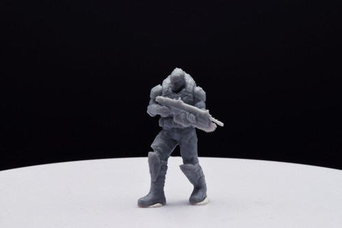 Gears Of War COG Marcus Old Miniature - Resin 3D Printed- Wargame/Skirmish/D&D - Picture 10 of 11