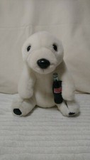 VTG Coca-Cola Polar Bear Plush 1993 With Coke Bottle, 7in, Excellent Condition