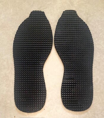 Vibram Flat Trainer Units Black Barbed Rubber use on Trainings Shoes -1 Paar