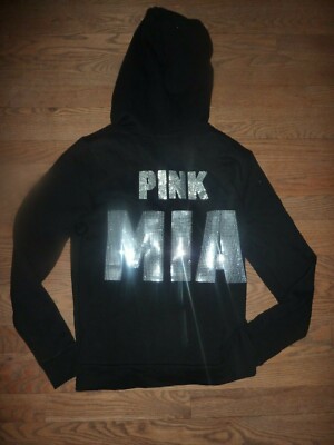 Sweat à Capuche Victoria's Secret PINK Rare Bling Miami Pink Mia - Neuf Avec étiquettes - Taille Regular
