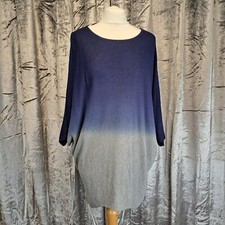 Phase Eight Jumper Grey Blue Ombre Oversize Womens Small Wool Blend Loose Hip