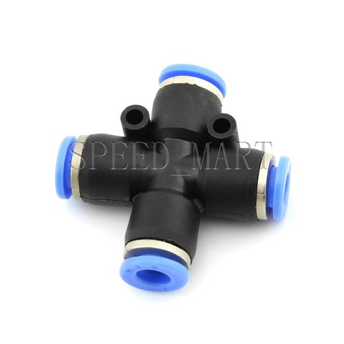 2 X PZA6 Neumático Aire 4 Vías Conector Accesorios Rápidos 6mm Manguera de Tubo Cruzado igual - Imagen 2 de 3