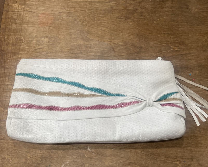 Designs By Marcel Vintage 80S Clutch White Large Vintage