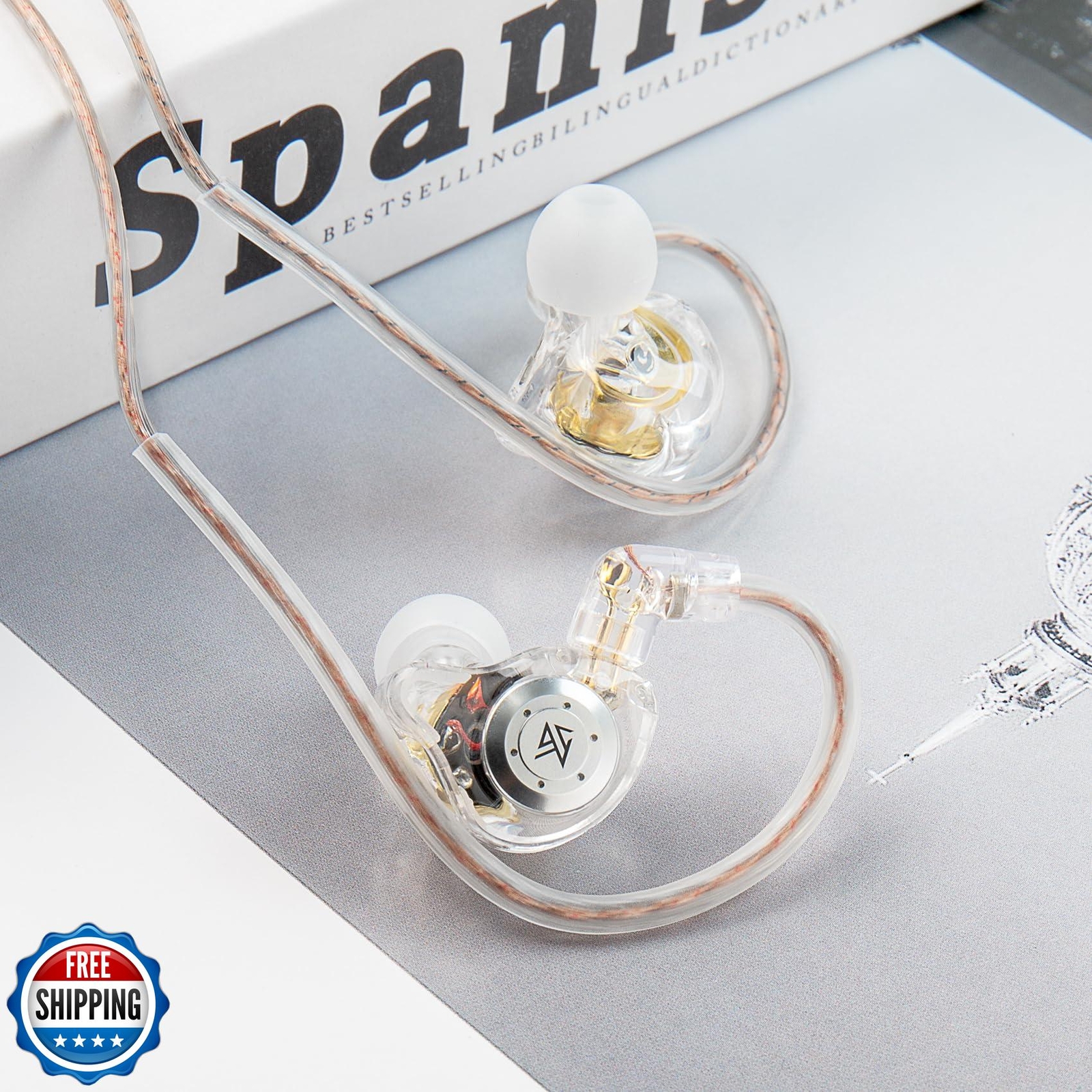 keephifi KZ EDX Pro in Ear Monitors with Microphone KZ IEM Earphones Dual DD 