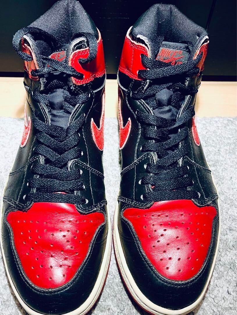 Nike Air Jordan 1 Retro Bred Black x Red 2001 Vintage US9 Nike Air Jordan 1 Retro Bred Black x Red 2001 Vintage US9
